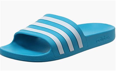 lichtblauwe adidas badslippers